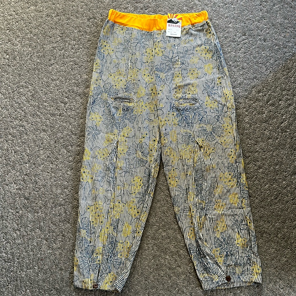 Nwt Rising International Boho Floral Striped Pants